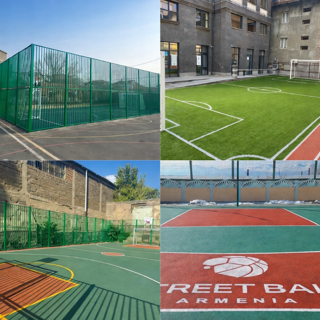Ֆուտբոլի և բասկետբոլի ունիվերսալ դաշտերի կառուցում Հայաստանում `Kid Sport