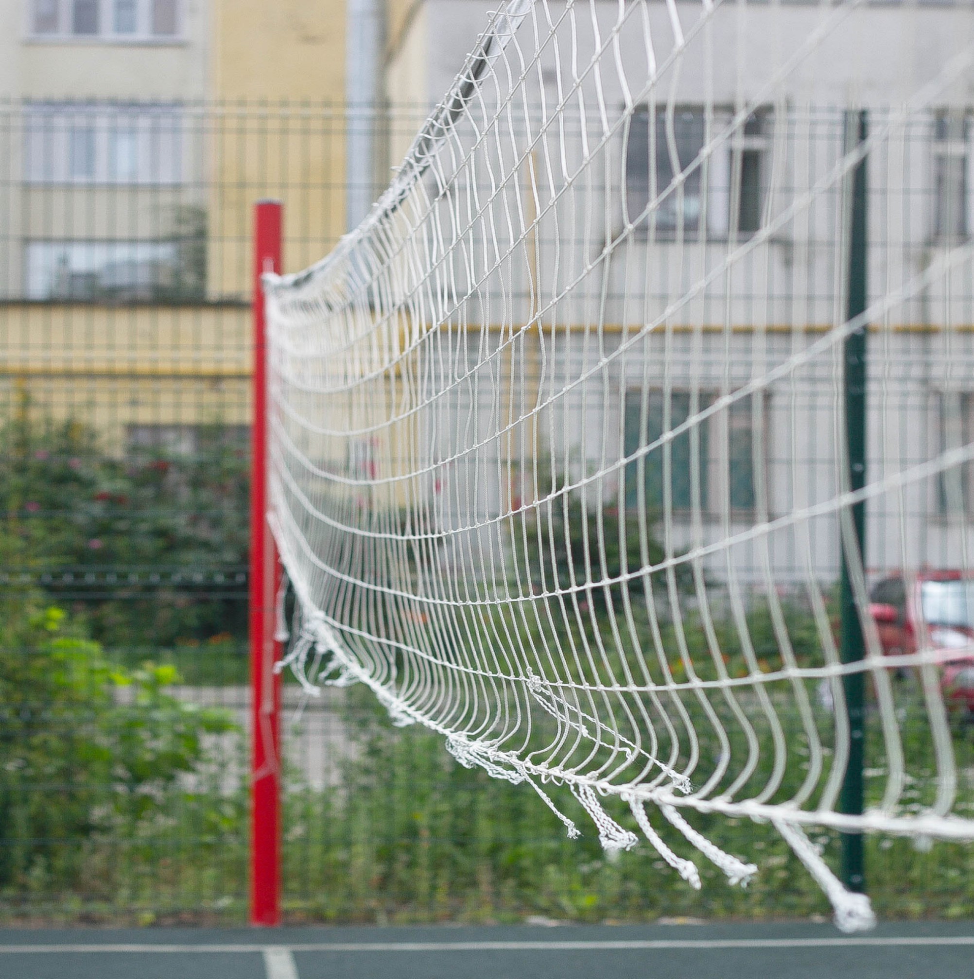 Volleyball net with posts