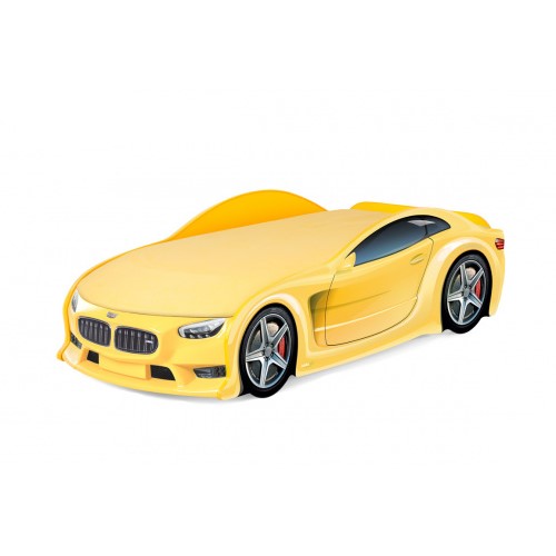 Մահճակալ-մեքենա  UNO Plus «BMW» դեղին