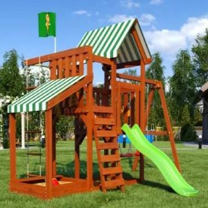 Wooden playground   TooSun 3 with a sandbox