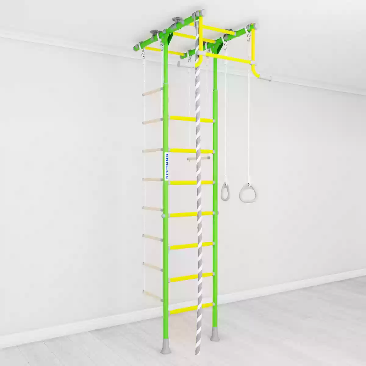 Շվեդական պատ R1 սպիտակ, կապույտ, կանաչ