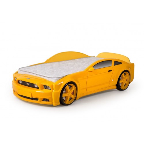 Մահճակալ-մեքենա «Մուստանգ» 3D դեղին