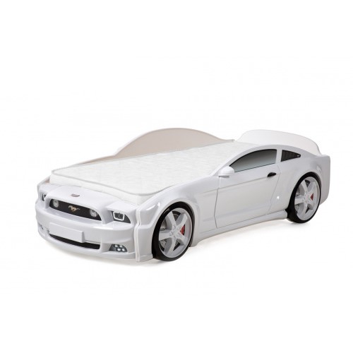 Մահճակալ-մեքենա «Մուստանգ» 3D սպիտակ