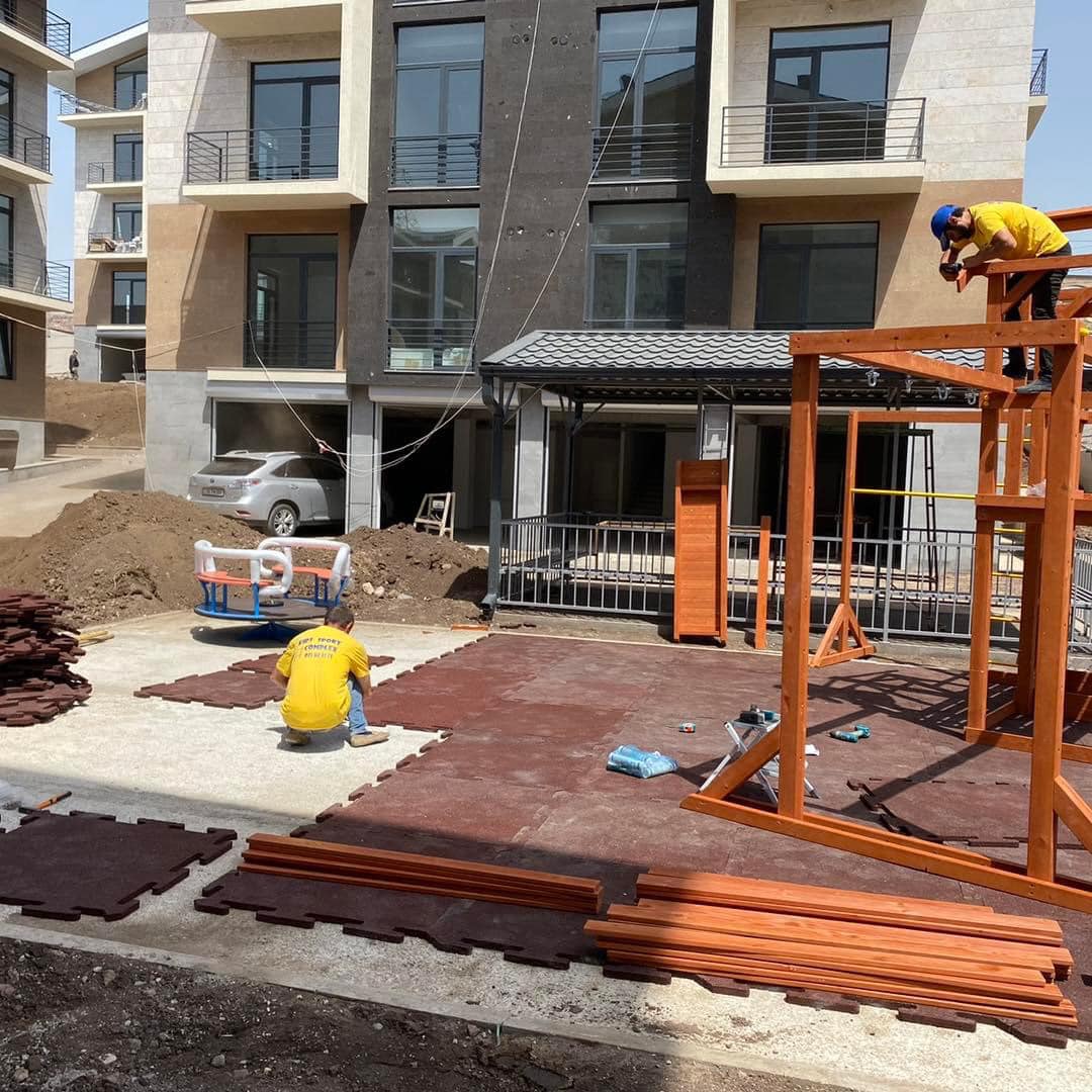 Concreting of playgrounds