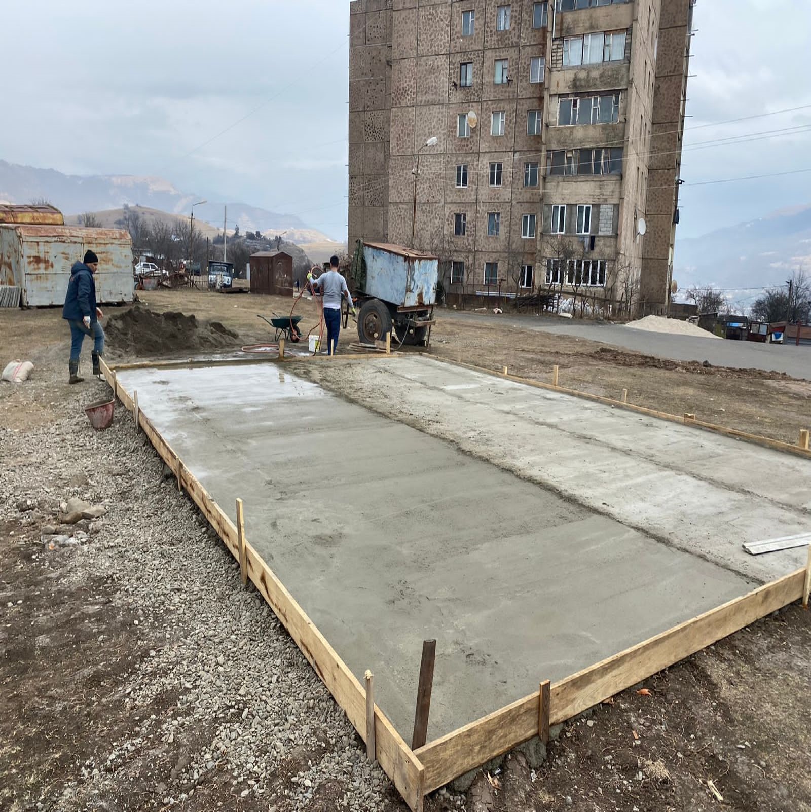 Concreting of playgrounds