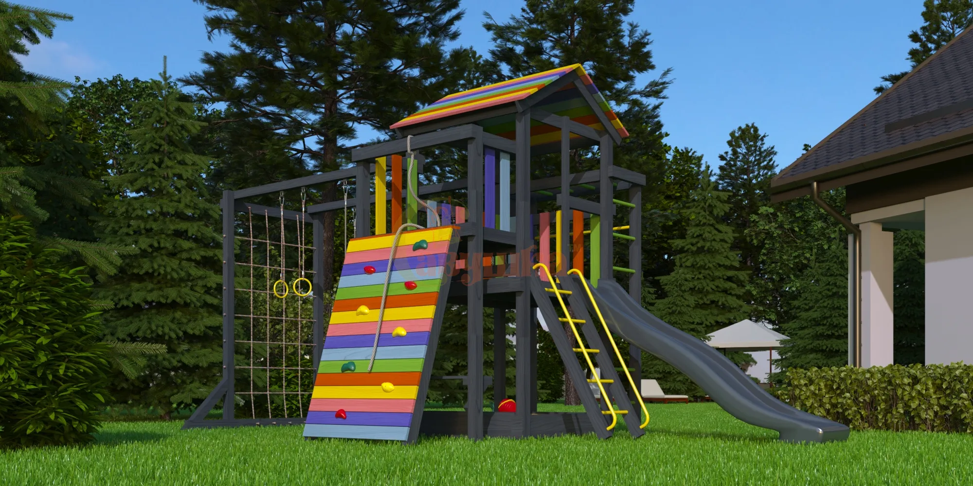 Wooden playground   BLACK  EDITION 4