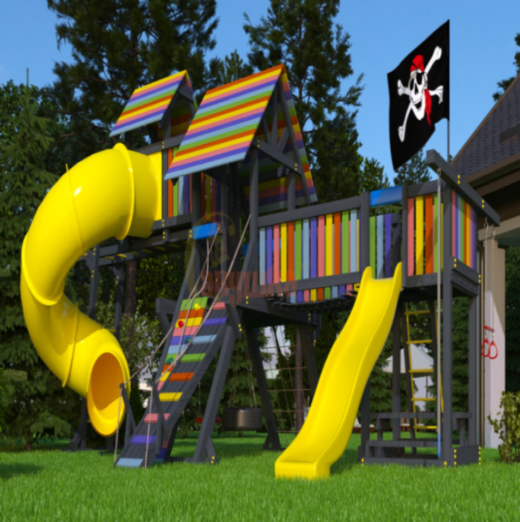 Wooden playground BLACK 8