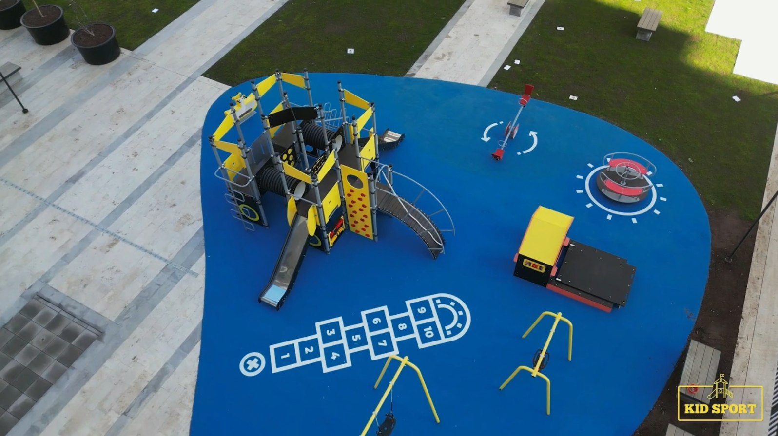 Լույսեր բնակելի թաղամասի խաղային համալիրները