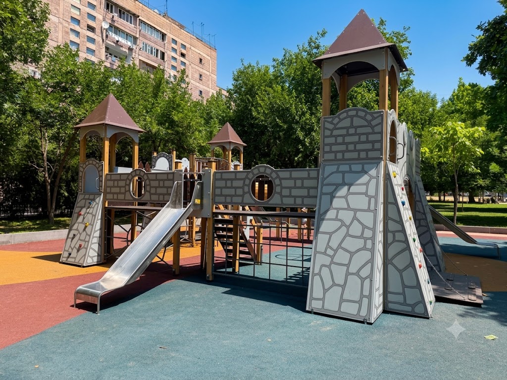 Ազատամարտիկների անվան զբոսայգու նոր խաղահրապարակը։