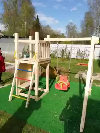 Փայտյա խաղահրապարակ Master 6 ճոճանակով