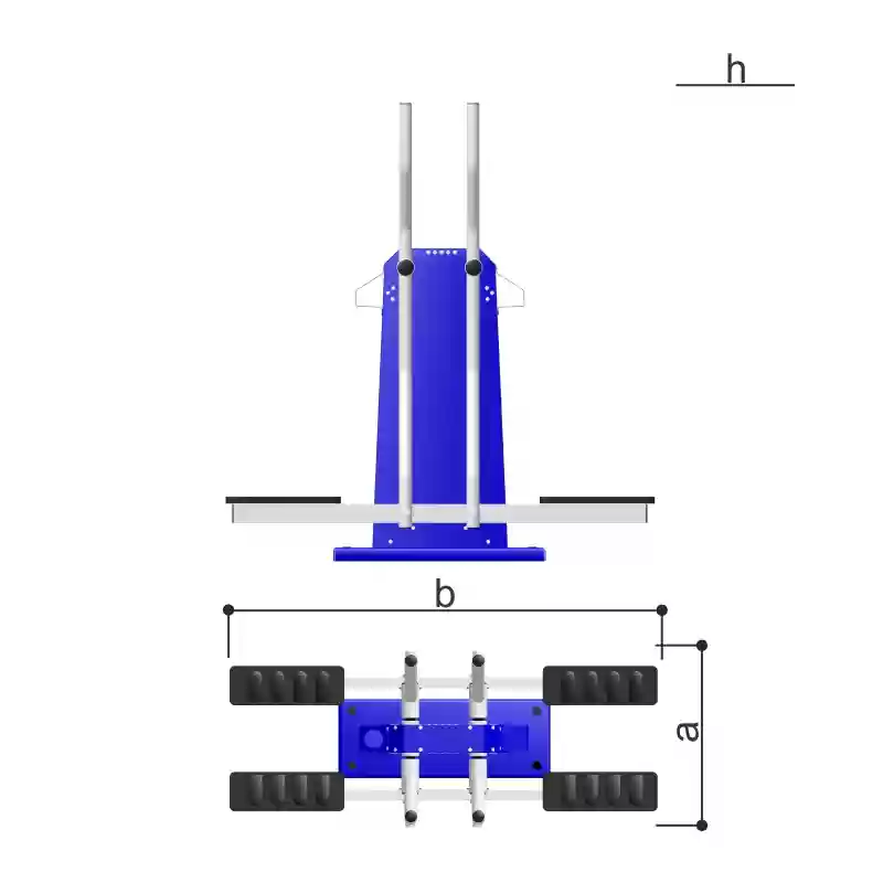 Romana բակային մարզասարք Կրկնակի դահուկներ 207.21.00