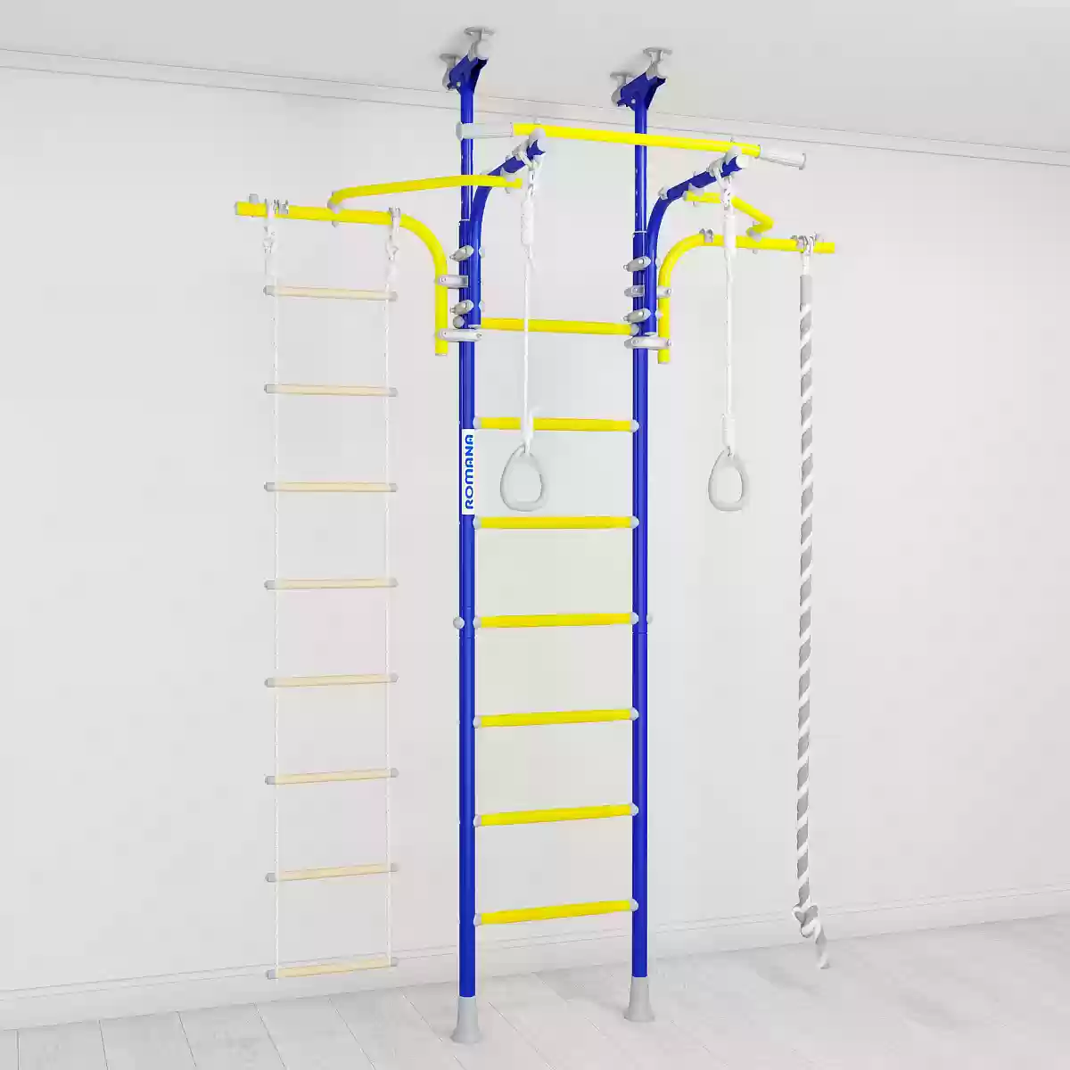 Romana R6 շվեդական պատ սպիտակ, կապույտ, կանաչ