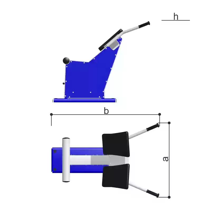 Romana բակային մարզասարք Մեջքի մարզում 207.04.05՝ կապույտ/սպիտակ