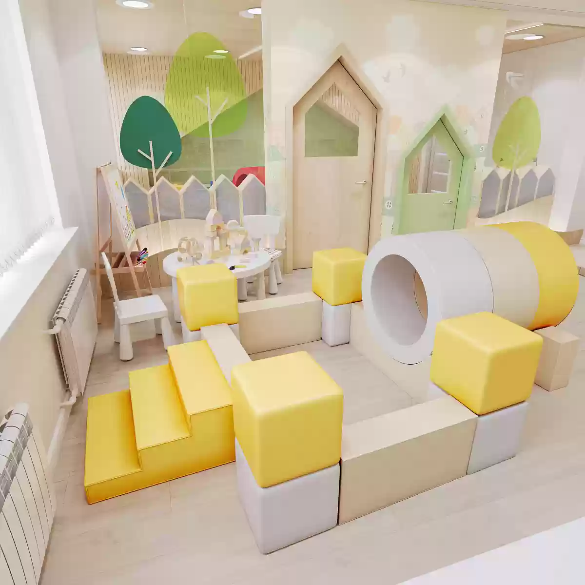 Փափուկ մոդուլներ Romana, Playground construction