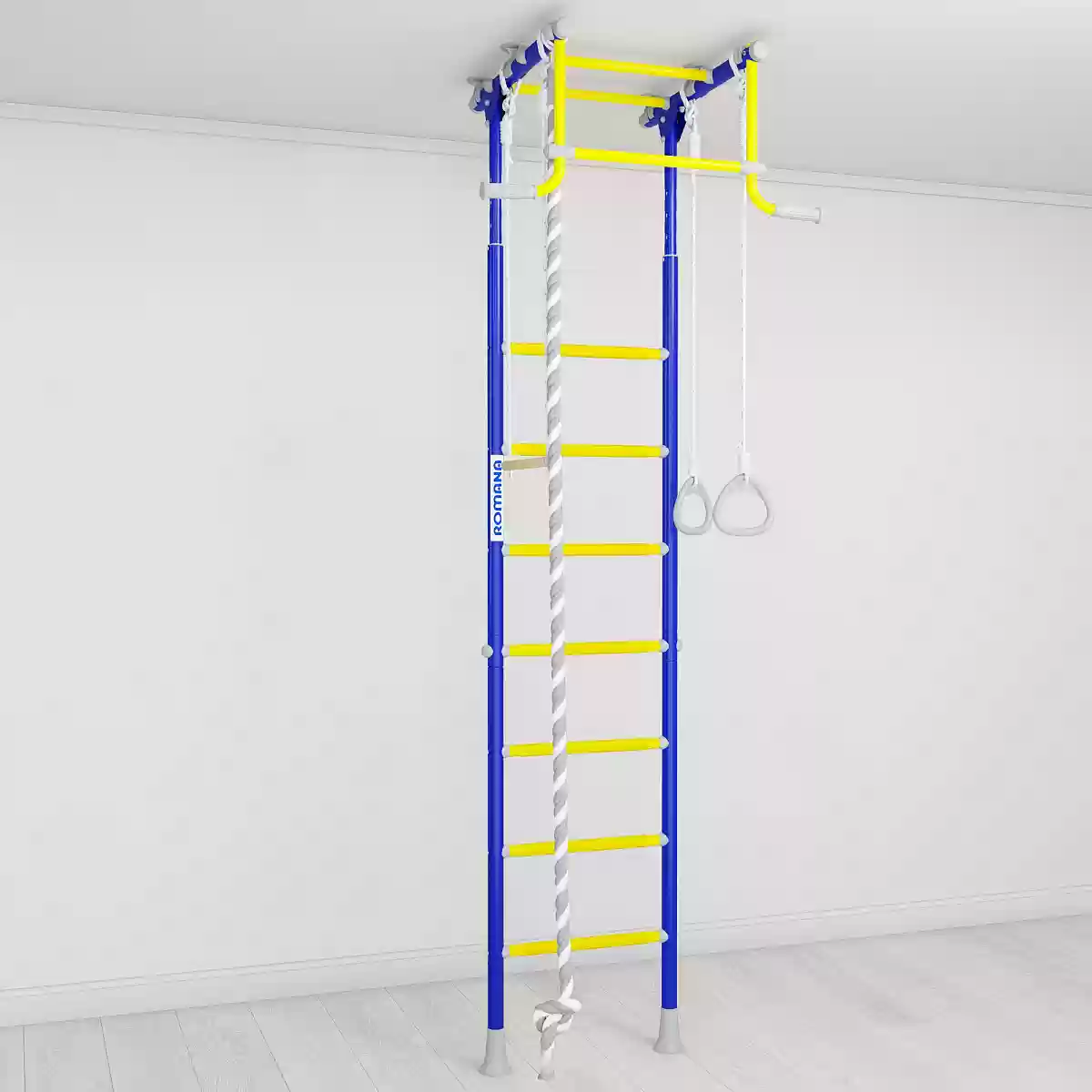 Շվեդական պատ R2 սպիտակ, կապույտ, կանաչ