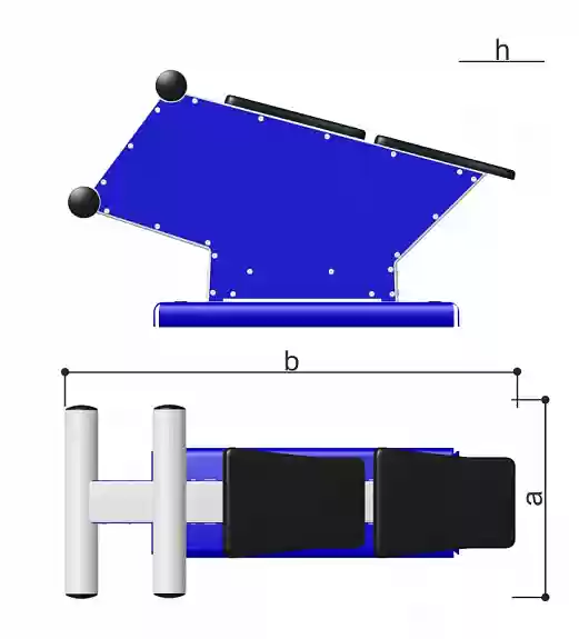 Romana բակային մարզասարք Պրեսս 207.02.05՝ կապույտ/սպիտակ