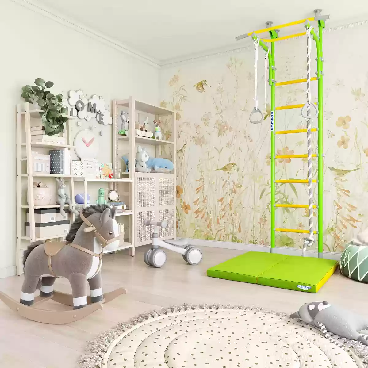 Romana R5 Kometa շվեդական պատ սպիտակ, կապույտ, կանաչ, մոխրագույն