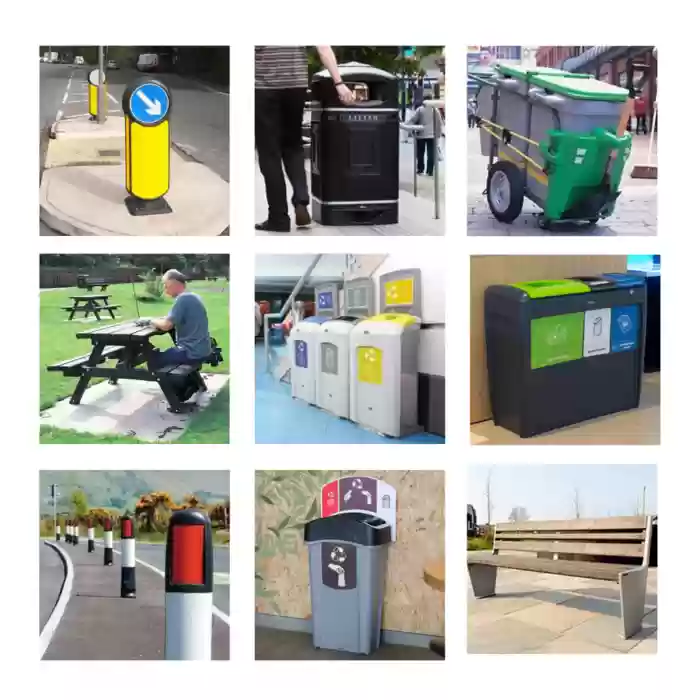 Glasdon աղբամաններ, նստարաններ