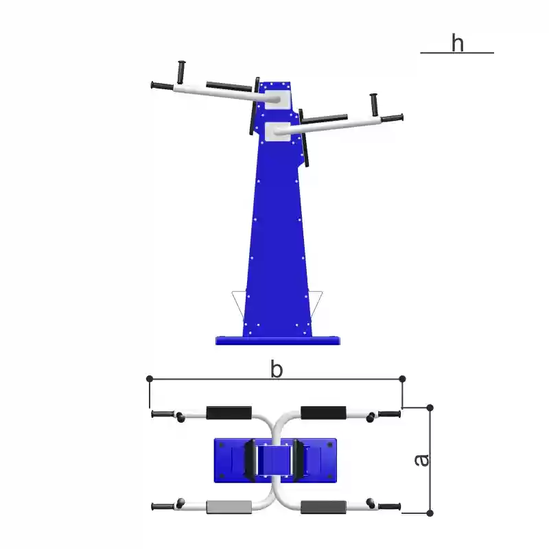 Romana բակային մարզասարք Հենաձող 207.08.02՝ կապույտ/սպիտակ