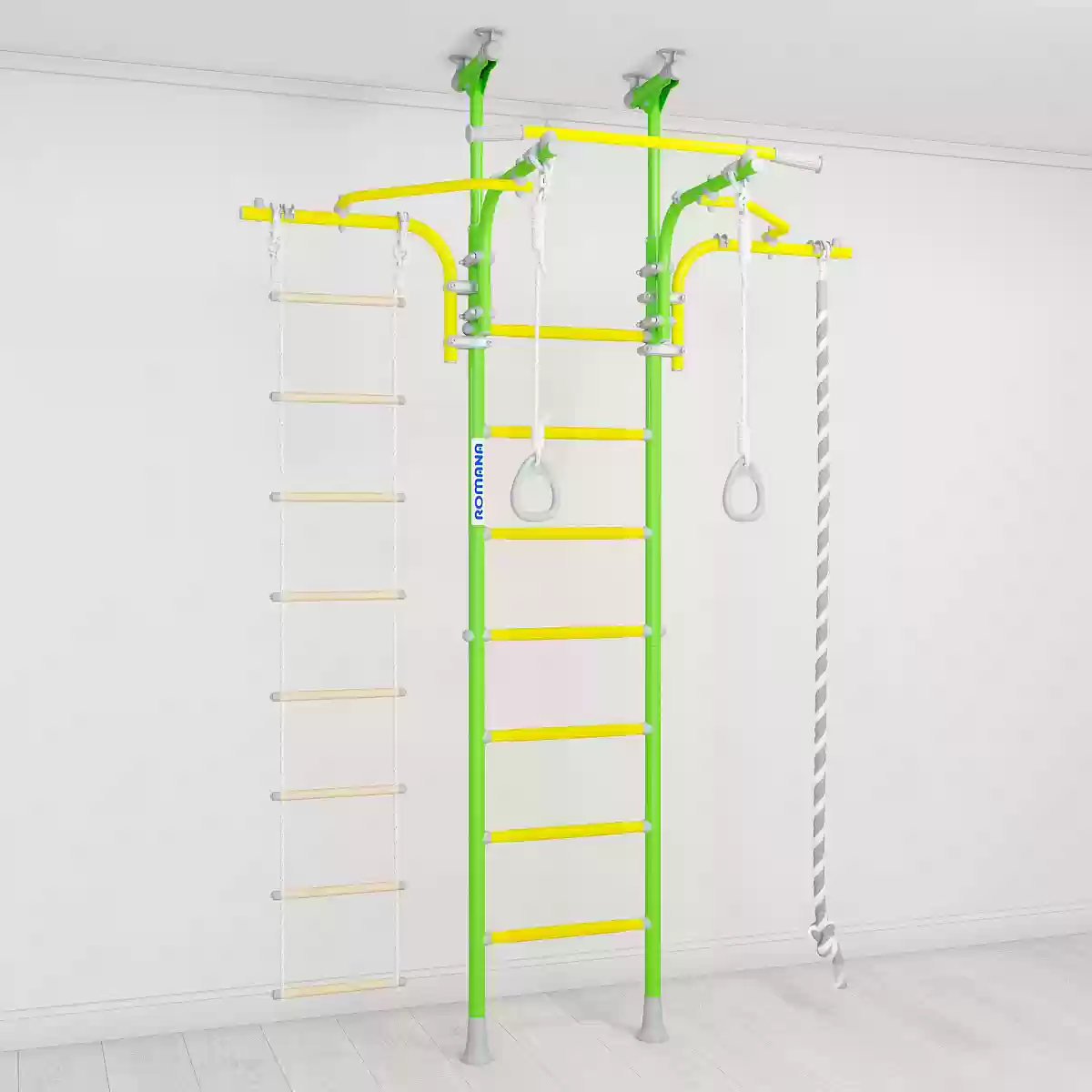 Romana R6 շվեդական պատ սպիտակ, կապույտ, կանաչ